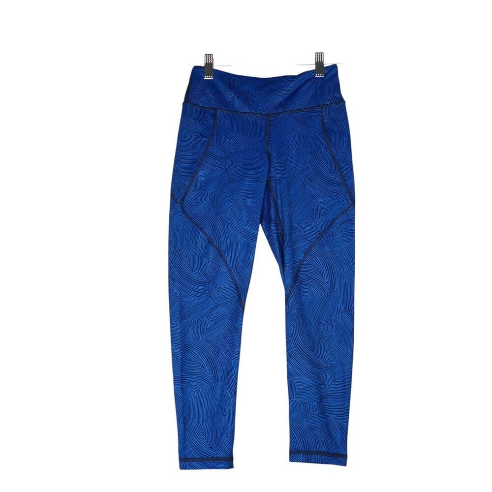 Patagonia Centered Crop Leggings Women XS Blue Pocket Activewear Pilates Yoga